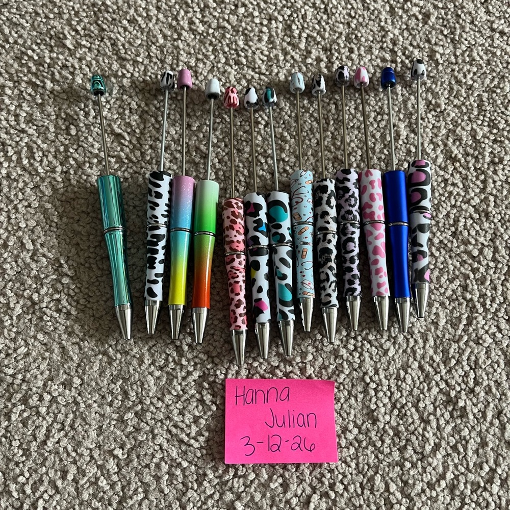 Colorful Beadable Pens Set